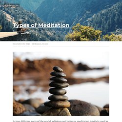 Types of Meditation - Meditation Health