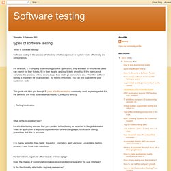 types of software testing