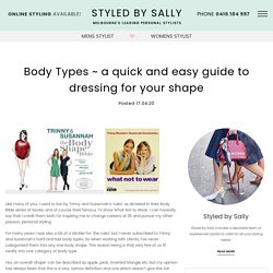 Body Types ~ a quick and easy guide to dressing for your shape