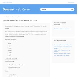 What types of files does Seesaw support? – Seesaw Help Center