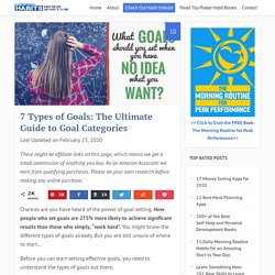 7 Types of Goals: The Ultimate Guide to Goal Categories