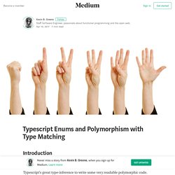 Typescript Enums and Polymorphism with Type Matching