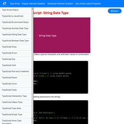 TypeScript String Data Type - Codelipi