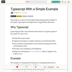 Typescript With a Simple Example