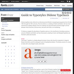 Guide to Typestyles: Didone Typefaces