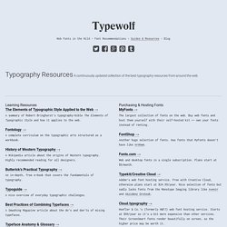 Typography Resources