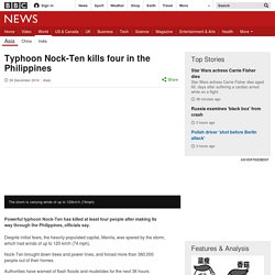 Typhoon Nock-Ten threatens Philippine capital Manila
