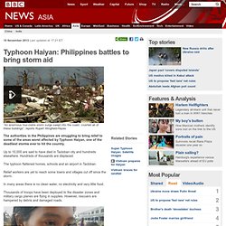 Typhoon Haiyan: Philippines battles to bring storm aid