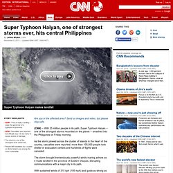 Super Typhoon Haiyan, strongest storm of 2013, heads for Philippines