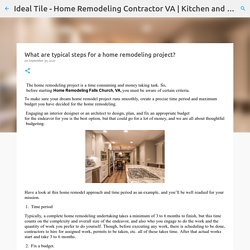 What are typical steps for a home remodeling project?