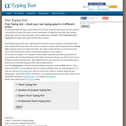 Typing test - test your real typing speed in different levels