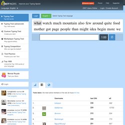 Typing Test English - 10FastFingers.com