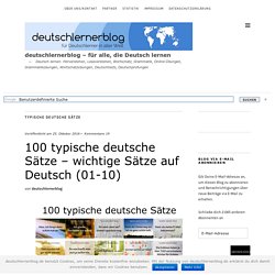 100 typische deutsche Sätze – wichtige Sätze auf Deutsch (01-10)