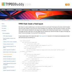 TYPO3 Fluid: create a Fluid layout