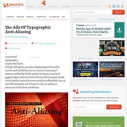 The Ails Of Typographic Anti-Aliasing