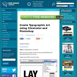 Create Typographic Art using Illustrator and Photoshop