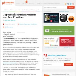 Typographic Design Patterns and Best Practices