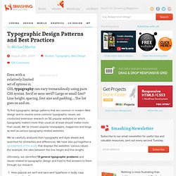 Typographic Design Patterns and Best Practices - Smashing Magazine