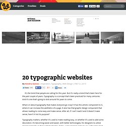 20 typographic websites