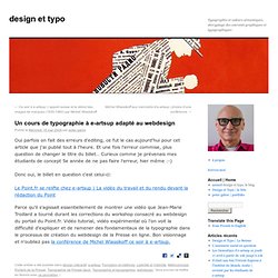 Un cours de typographie à e-artsup adapté au webdesign