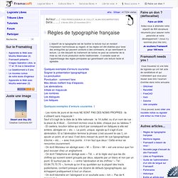 Règles de typographie française - A propos du site