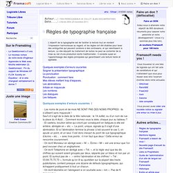Règles de typographie française - A propos du site