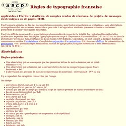 Règles de typographie française