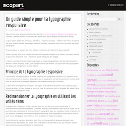 Un guide simple pour la typographie responsive : blog Scopart