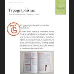 La typographie asymétrique de Jan Tschichold - Typographisme