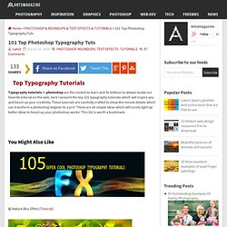 101 Top Photoshop Typography Tuts