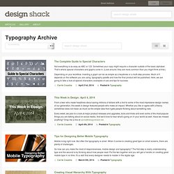 Typography Article Archive