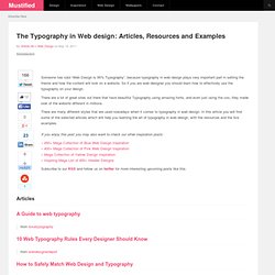 The Typography in Web design: Articles, Resources and Examples