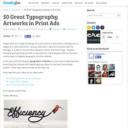 50 Great Typography Artworks in Print Ads
