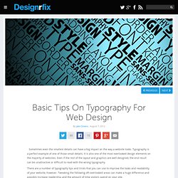 Basic Tips On Typography For Web Design