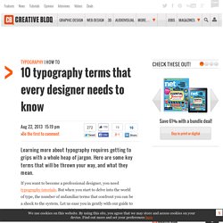 10 typography terms that every designer needs to know