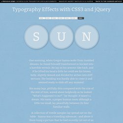 Typography Effects with CSS3 and jQuery
