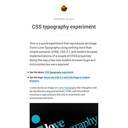 CSS typography experiment