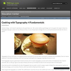Cooking with Typography: 4 Fundamentals