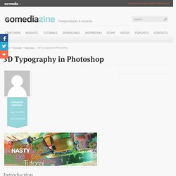 3D Typography Tutorial in Photoshop &amp;amp; Illustrator