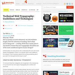 Technical Web Typography: Guidelines and Techniques - Smashing Magazine