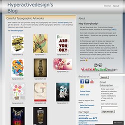 Typography « Hyperactivedesign's Blog