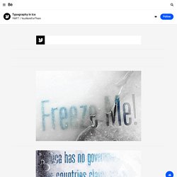 Typography in Ice on Behance