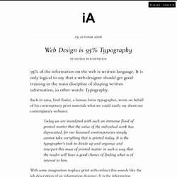 Web Design est Typographie 95%