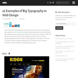 25 Examples of Big Typography in Web Design