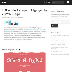 21 Beautiful Examples of Typography in Web Design