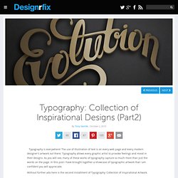 Typography: Collection of Inspirational Designs (Part2)