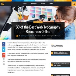 30 of the Best Web Typography Resources Online