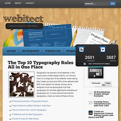 The Top 10 Typography Rules All in One Place - Webitect