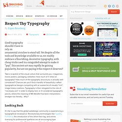 Respect Thy Typography