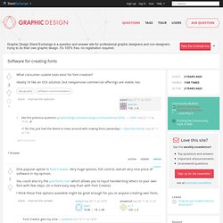typography - Software for creating fonts - Graphic Design Stack Exchange